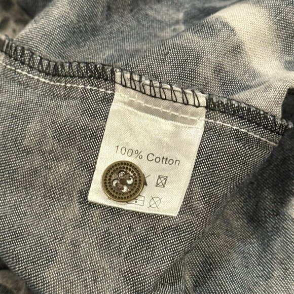 TheLees Button Down Gray Tie Dyes Long Sleeve Collared Shirt Mens Size Large - Picture 6 of 9